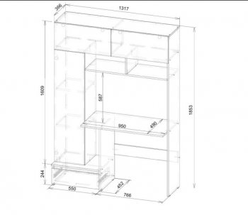 Стол компьютерный Некст-1 (СВ) в Верхней Салде - verhnyaya-salda.mebel-e96.ru