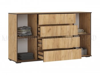 Комод 2 двери 4 ящика (1600) Норд, крафт (Миф) в Верхней Салде - verhnyaya-salda.mebel-e96.ru