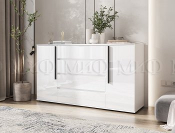 Комод 2 двери 4 ящика (1600) Норд, белый (Миф) в Верхней Салде - verhnyaya-salda.mebel-e96.ru