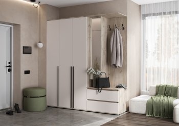 Прихожая Норд+Шкаф 1200, крафт серый/кашемир (Миф) в Верхней Салде - verhnyaya-salda.mebel-e96.ru