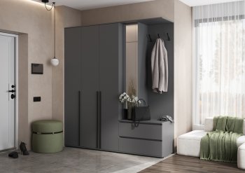 Прихожая Норд+Шкаф 1200, графит (Миф) в Верхней Салде - verhnyaya-salda.mebel-e96.ru