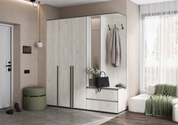 Прихожая Норд+Шкаф 1200, крафт белый (Миф) в Верхней Салде - verhnyaya-salda.mebel-e96.ru