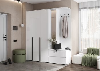 Прихожая Норд+Шкаф 1200, белый (Миф) в Верхней Салде - verhnyaya-salda.mebel-e96.ru