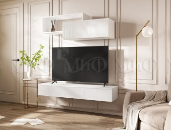 Стенка Норд-2 белый глянец (Миф) в Верхней Салде - verhnyaya-salda.mebel-e96.ru