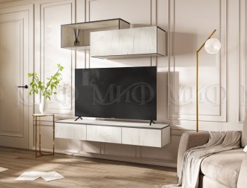 Стенка Норд-2 дуб крафт белый (Миф) в Верхней Салде - verhnyaya-salda.mebel-e96.ru