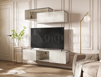 Стенка Норд-1 дуб крафт белый (Миф) в Верхней Салде - verhnyaya-salda.mebel-e96.ru