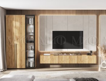 Стенка Норд дуб крафт (Миф) в Верхней Салде - verhnyaya-salda.mebel-e96.ru