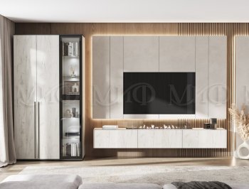 Стенка Норд крафт белый (Миф) в Верхней Салде - verhnyaya-salda.mebel-e96.ru
