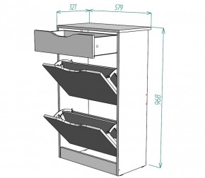 Обувница W22 (Белый) в Верхней Салде - verhnyaya-salda.mebel-e96.ru