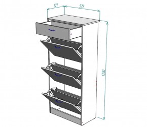 Обувница W23 (Белый) в Верхней Салде - verhnyaya-salda.mebel-e96.ru