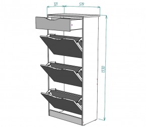 Обувница W24 (ДМ) в Верхней Салде - verhnyaya-salda.mebel-e96.ru