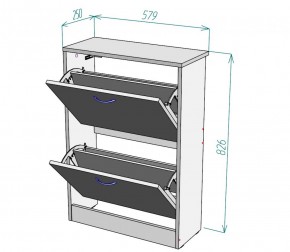 Обувница W3 (ДВ-Графит) в Верхней Салде - verhnyaya-salda.mebel-e96.ru