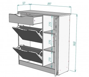 Обувница W36 (Белый) в Верхней Салде - verhnyaya-salda.mebel-e96.ru