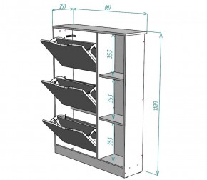 Обувница W38 (Белый) в Верхней Салде - verhnyaya-salda.mebel-e96.ru