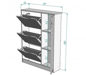 Обувница W40 (Графит) в Верхней Салде - verhnyaya-salda.mebel-e96.ru