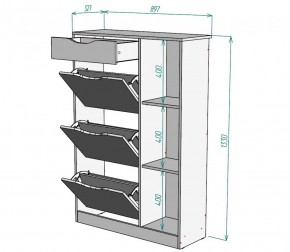 Обувница W42 (ДМ) в Верхней Салде - verhnyaya-salda.mebel-e96.ru