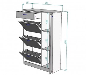 Обувница W43 (Белый) в Верхней Салде - verhnyaya-salda.mebel-e96.ru