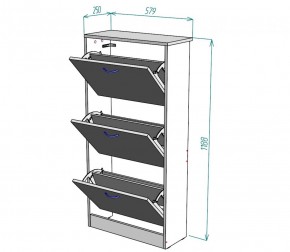 Обувница W7 (ДВ-Графит) в Верхней Салде - verhnyaya-salda.mebel-e96.ru