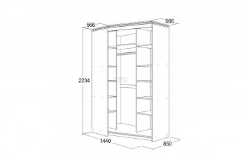 Шкаф-купе угловой Ольга-13 правый в Верхней Салде - verhnyaya-salda.mebel-e96.ru