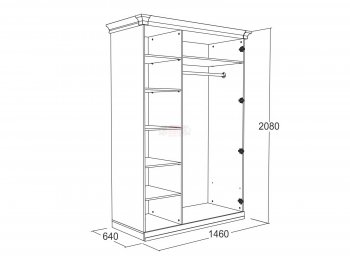 Шкаф 1500 мм Ольга-18 в Верхней Салде - verhnyaya-salda.mebel-e96.ru