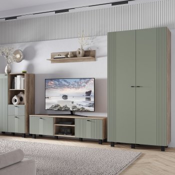 Тумба под ТВ Олива ТБ-09 эвкалипт софт (БТС) в Верхней Салде - verhnyaya-salda.mebel-e96.ru