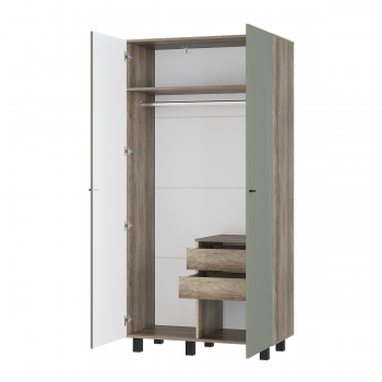 Стенка Олива комп.3 эвкалипт софт (БТС) в Верхней Салде - verhnyaya-salda.mebel-e96.ru