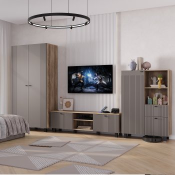 Стенка Олива комп.3 муссон (БТС) в Верхней Салде - verhnyaya-salda.mebel-e96.ru