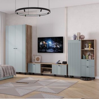 Стенка Олива комп.3 шарли бриз (БТС) в Верхней Салде - verhnyaya-salda.mebel-e96.ru