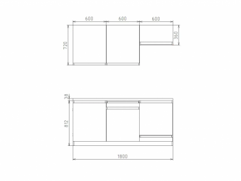 Кухонный гарнитур 1800 мм Ольвия-8 (Росток) в Верхней Салде - verhnyaya-salda.mebel-e96.ru