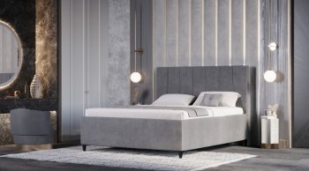 Кровать с ПМ Оливия Серый (Лин) в Верхней Салде - verhnyaya-salda.mebel-e96.ru