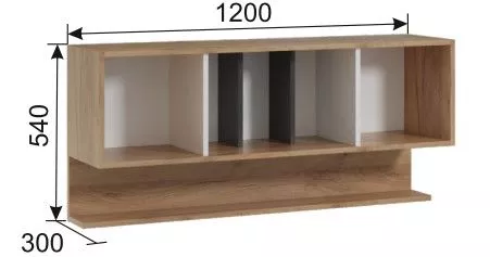 Полка навесная Омега-3 в Верхней Салде - verhnyaya-salda.mebel-e96.ru