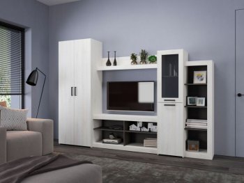 Стенка OSKAR4 сосна белая (Генезис) в Верхней Салде - verhnyaya-salda.mebel-e96.ru