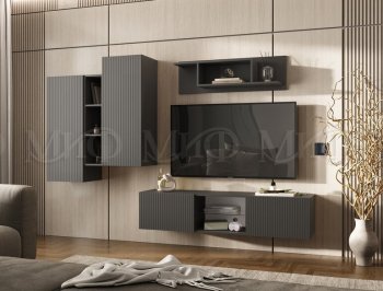 Стенка Оскар графит (Миф) в Верхней Салде - verhnyaya-salda.mebel-e96.ru