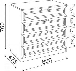 Комод Ости Модуль 06 (Риннер) в Верхней Салде - verhnyaya-salda.mebel-e96.ru