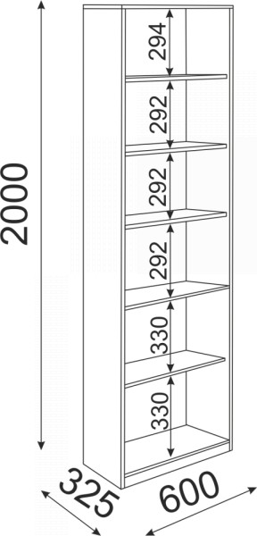 Библиотека Остин Модуль 05 (Риннер) в Верхней Салде - verhnyaya-salda.mebel-e96.ru