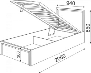 Кровать с ПМ Остин Модуль 22 (Риннер) в Верхней Салде - verhnyaya-salda.mebel-e96.ru