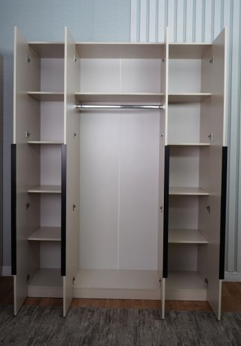 Шкаф 1600 мм Пальма с антресолью, Сатин (ДСВ) в Верхней Салде - verhnyaya-salda.mebel-e96.ru