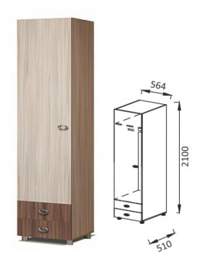 ПМ-13 шкаф для платья Юниор-6 в Верхней Салде - verhnyaya-salda.mebel-e96.ru