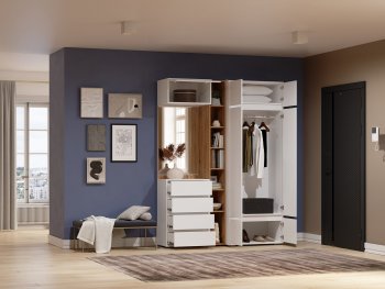 Прихожая Прага модульная, белый (Handis) в Верхней Салде - verhnyaya-salda.mebel-e96.ru