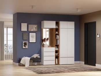Прихожая Прага модульная, белый (Handis) в Верхней Салде - verhnyaya-salda.mebel-e96.ru