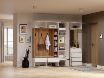 Прихожая Прага модульная, белый (Handis) в Верхней Салде - verhnyaya-salda.mebel-e96.ru
