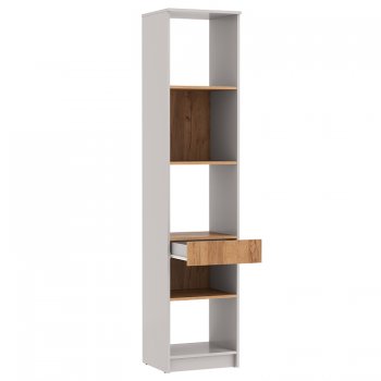 Стеллаж 89.21 Прайм (высокий с ящиком) (Олмеко) в Верхней Салде - verhnyaya-salda.mebel-e96.ru