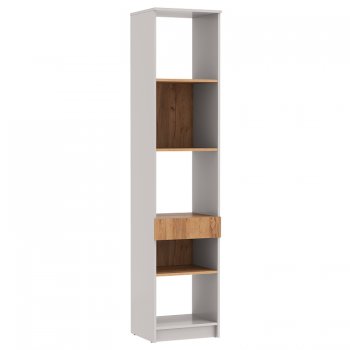 Стеллаж 89.21 Прайм (высокий с ящиком) (Олмеко) в Верхней Салде - verhnyaya-salda.mebel-e96.ru
