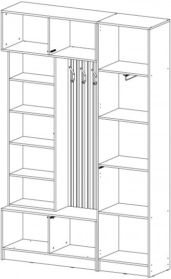 Прихожая Бавария вотан/кашемир (Лин) в Верхней Салде - verhnyaya-salda.mebel-e96.ru