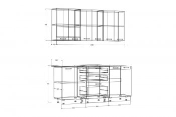 Кухонный гарнитур Рио 1800 мм (Зарон) в Верхней Салде - verhnyaya-salda.mebel-e96.ru