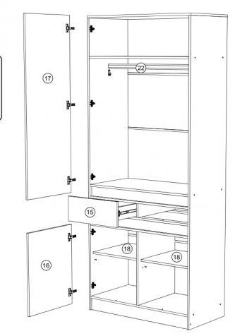 Прихожая Роджина модульная (Миф) в Верхней Салде - verhnyaya-salda.mebel-e96.ru