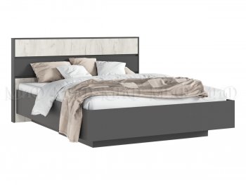 Кровать парящая Роджина с подсветкой, графит/крафт белый (Миф) в Верхней Салде - verhnyaya-salda.mebel-e96.ru
