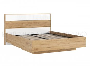 Кровать парящая Роджина с подсветкой, крафт/белый (Миф) в Верхней Салде - verhnyaya-salda.mebel-e96.ru