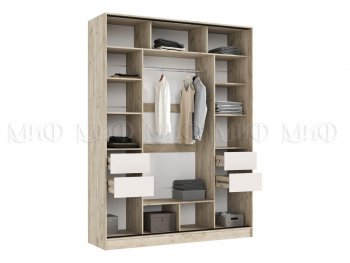 Шкаф-купе 1800 мм Роджина крафт серый/кашемир (Миф) в Верхней Салде - verhnyaya-salda.mebel-e96.ru
