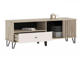 Тумба ТВ (1500) Роджина крафт серый/кашемир (Миф) в Верхней Салде - verhnyaya-salda.mebel-e96.ru